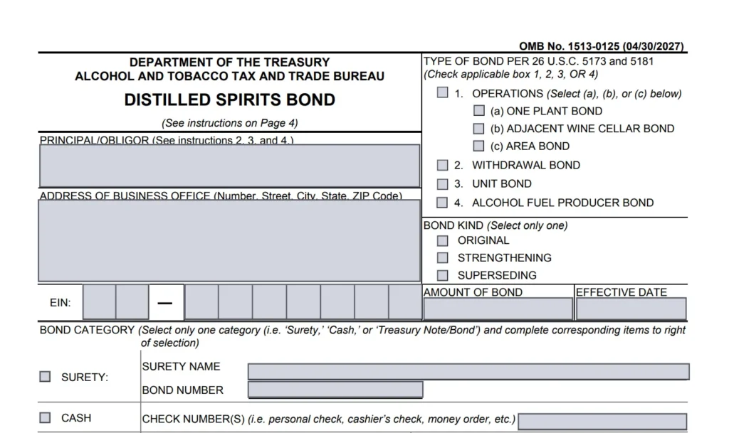 Distilled Spirits Bond